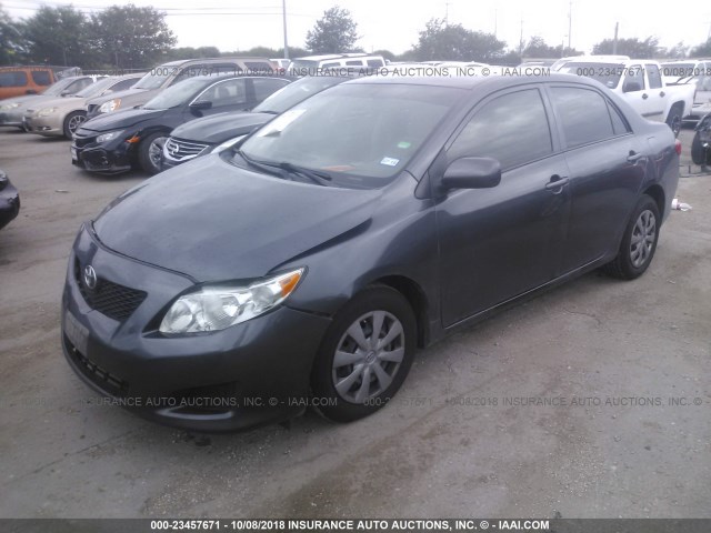 JTDBL40E899057834 - 2009 TOYOTA COROLLA LE/XLE GRAY photo 2