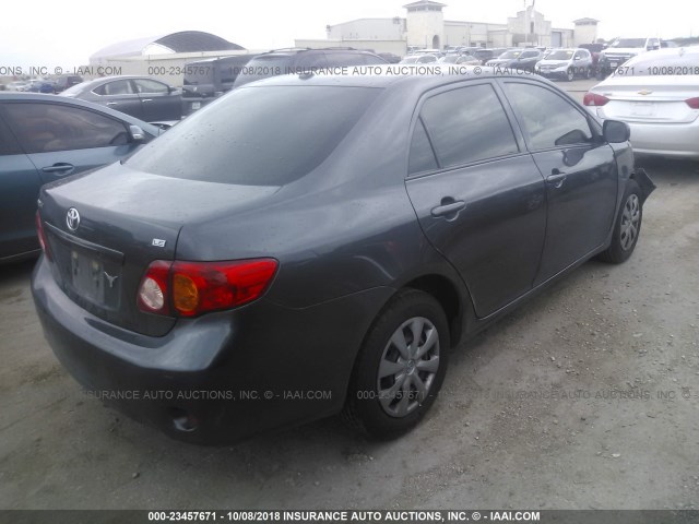 JTDBL40E899057834 - 2009 TOYOTA COROLLA LE/XLE GRAY photo 4