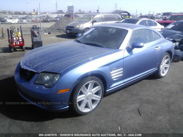 1C3AN69L05X035744 - 2005 CHRYSLER CROSSFIRE LIMITED Light Blue photo 2