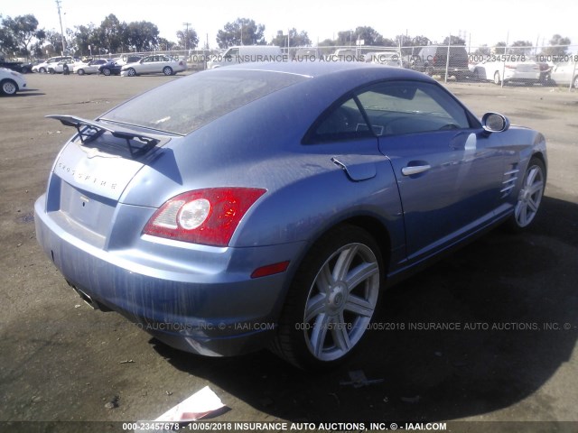 1C3AN69L05X035744 - 2005 CHRYSLER CROSSFIRE LIMITED Light Blue photo 4