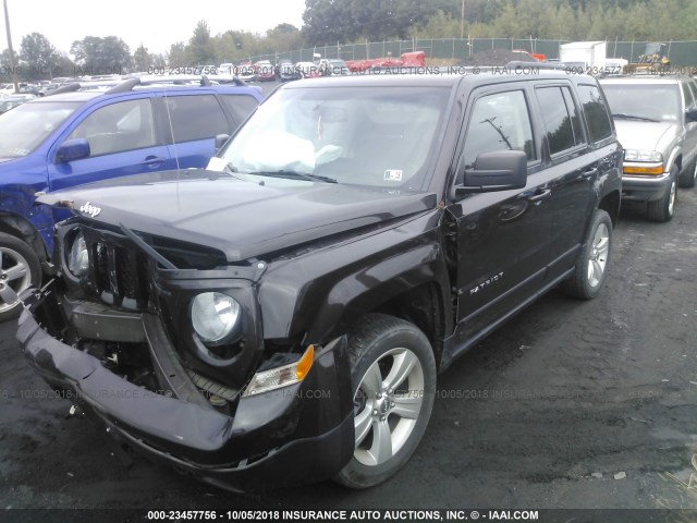 1C4NJRFBXED772814 - 2014 JEEP PATRIOT LATITUDE BROWN photo 2