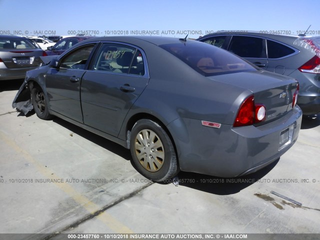 1G1ZG57B68F179654 - 2008 CHEVROLET MALIBU LS Boz foto 3