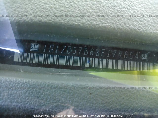 1G1ZG57B68F179654 - 2008 CHEVROLET MALIBU LS Boz foto 9