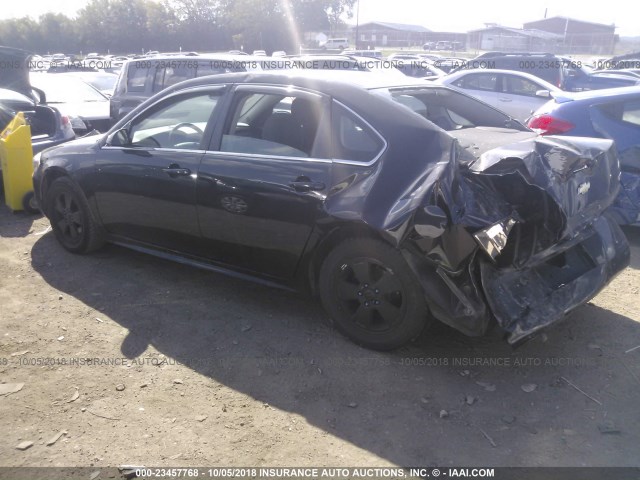 2G1WB5EK4A1171120 - 2010 CHEVROLET IMPALA LT BLACK photo 3