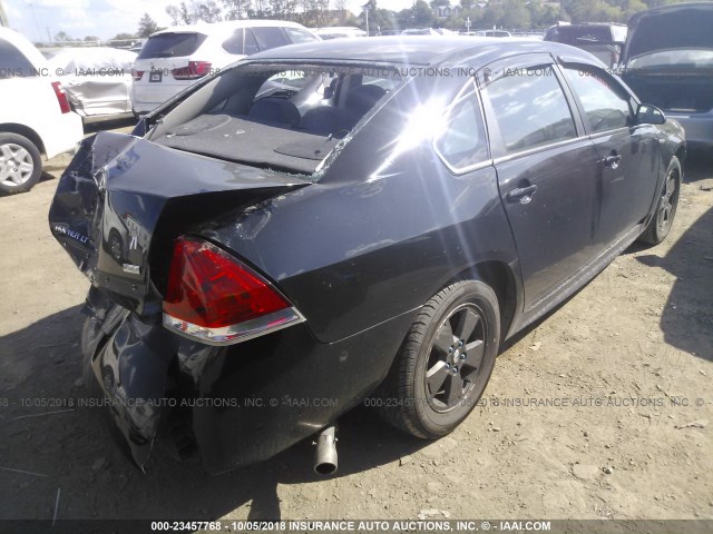 2G1WB5EK4A1171120 - 2010 CHEVROLET IMPALA LT BLACK photo 4