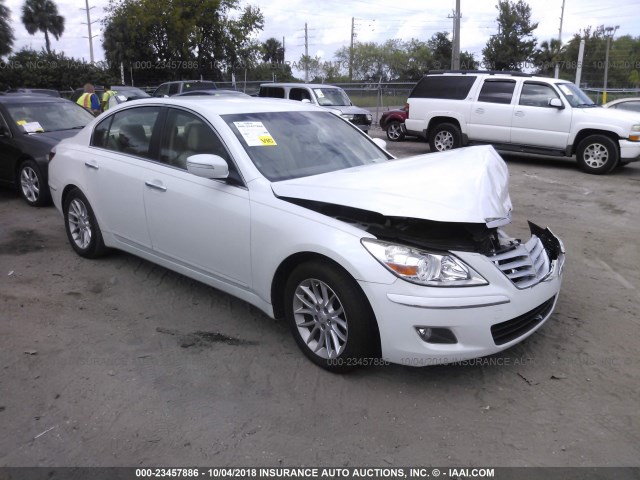 KMHGC4DE5BU135341 - 2011 HYUNDAI GENESIS 3.8L WHITE photo 1