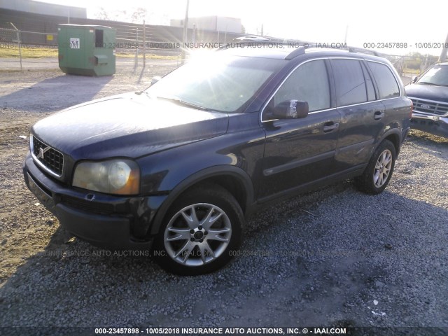 YV1CZ91H741128127 - 2004 VOLVO XC90 T6 BLUE photo 2