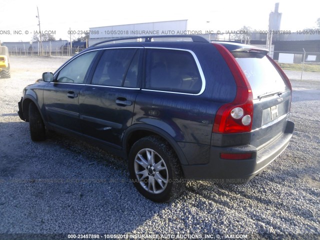 YV1CZ91H741128127 - 2004 VOLVO XC90 T6 BLUE photo 3