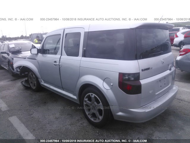 5J6YH189X8L013489 - 2008 HONDA ELEMENT SC SILVER photo 3