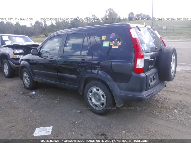 SHSRD68536U404475 - 2006 HONDA CR-V LX BLACK photo 3