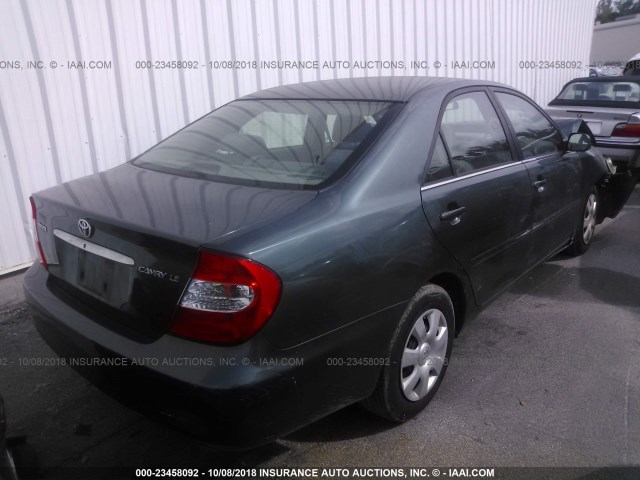 4T1BE32K74U349872 - 2004 TOYOTA CAMRY LE/XLE/SE GREEN photo 4