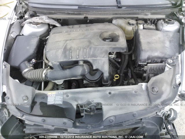 1G1ZC5E03CF215516 - 2012 CHEVROLET MALIBU 1LT SILVER photo 10