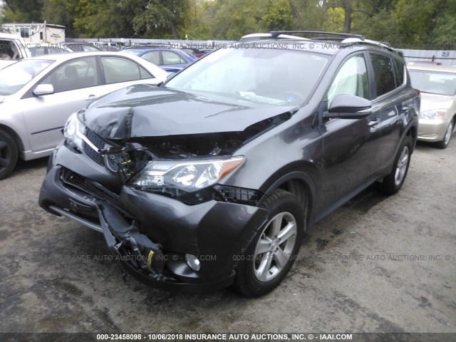 2T3RFREV0EW207571 - 2014 TOYOTA RAV4 XLE GRAY photo 2