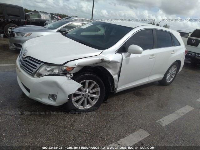 4T3ZA3BB2CU057594 - 2012 TOYOTA VENZA LE/XLE WHITE photo 2