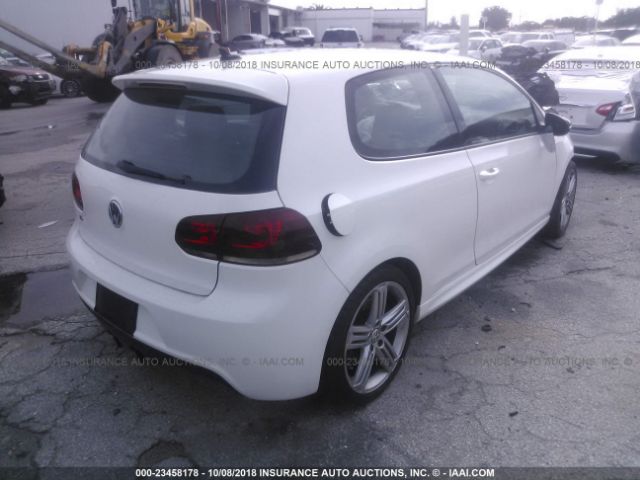 WVWRF7AJ8CW220722 - 2012 VOLKSWAGEN GOLF R WHITE photo 4