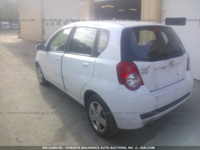 KL1TD6DE9BB132523 - 2011 CHEVROLET AVEO LS/LT WHITE photo 3