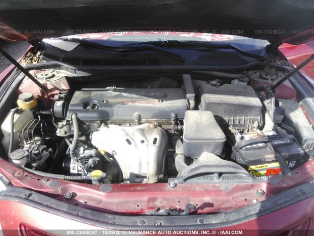 4T1BE46K87U124302 - 2007 TOYOTA CAMRY NEW GENERAT CE/LE/XLE/SE RED photo 10
