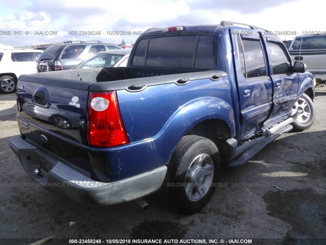 1FMZU67K24UA15177 - 2004 FORD EXPLORER SPORT TR  Dark Blue photo 4