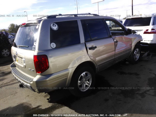 2HKYF185X5H504363 - 2005 HONDA PILOT EXL BROWN photo 4