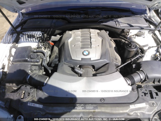 WBAHL835X8DT11680 - 2008 BMW 750 I WHITE photo 10
