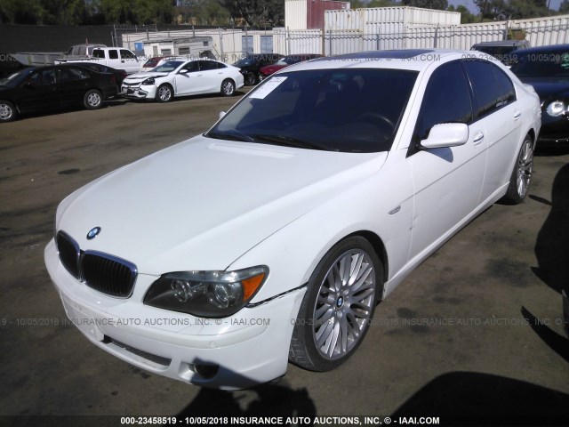 WBAHL835X8DT11680 - 2008 BMW 750 I WHITE photo 2