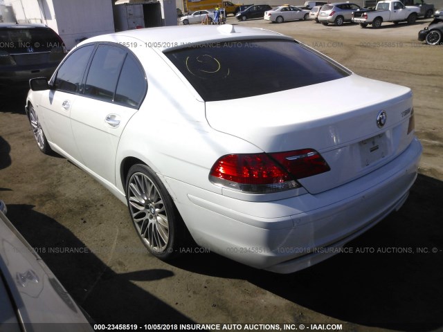 WBAHL835X8DT11680 - 2008 BMW 750 I WHITE photo 3