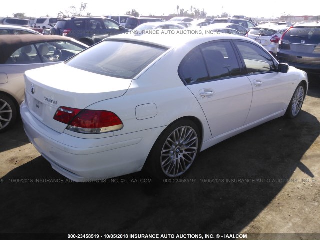WBAHL835X8DT11680 - 2008 BMW 750 I WHITE photo 4