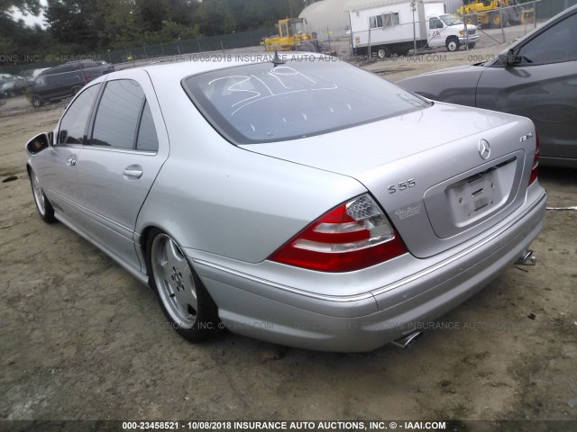 WDBNG73J92A239590 - 2002 MERCEDES-BENZ S 55 AMG SILVER photo 3