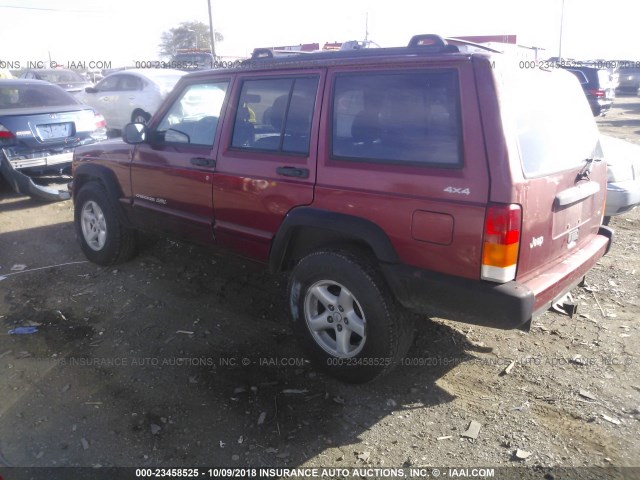 1J4FF68S5XL670342 - 1999 JEEP CHEROKEE SPORT/CLASSIC წითელი ფოტო 3