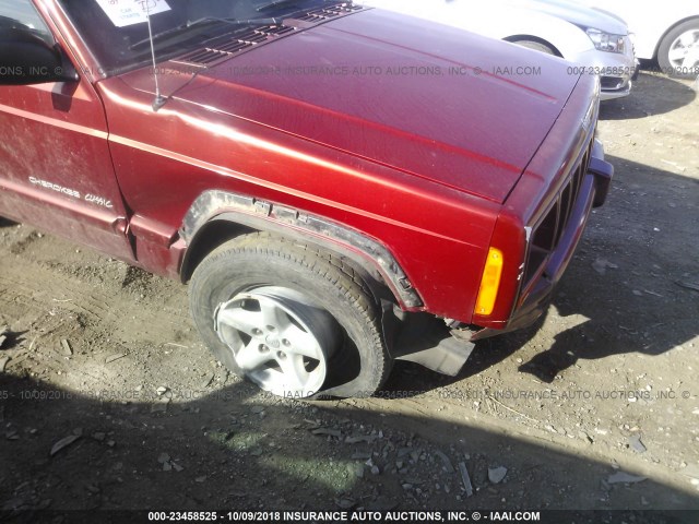 1J4FF68S5XL670342 - 1999 JEEP CHEROKEE SPORT/CLASSIC წითელი ფოტო 6