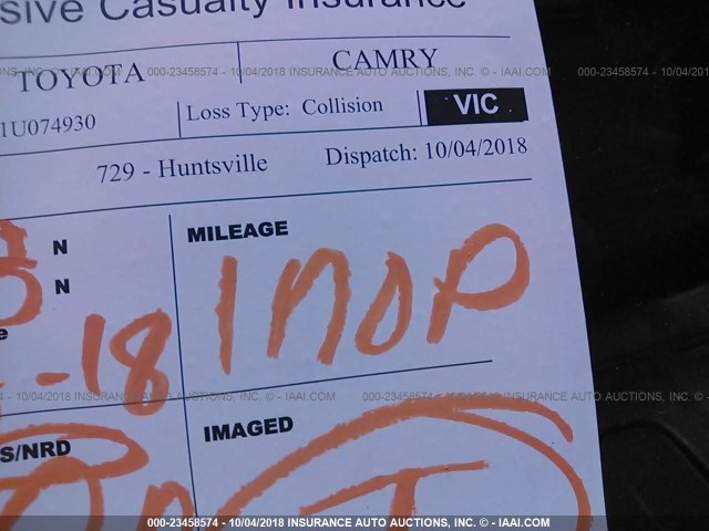 4T1BG22K01U074930 - 2001 TOYOTA CAMRY CE/LE/XLE 红色 照片 7