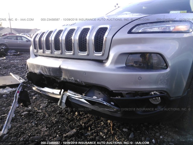 1C4PJMDS0EW109061 - 2014 JEEP CHEROKEE LIMITED GRAY photo 6