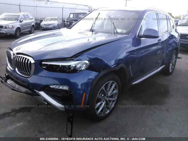 5UXTR9C5XJLD73496 - 2018 BMW X3 XDRIVEM40I BLUE photo 6