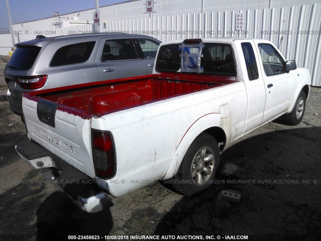 1N6DD26S91C345860 - 2001 NISSAN FRONTIER KING CAB XE WHITE photo 4