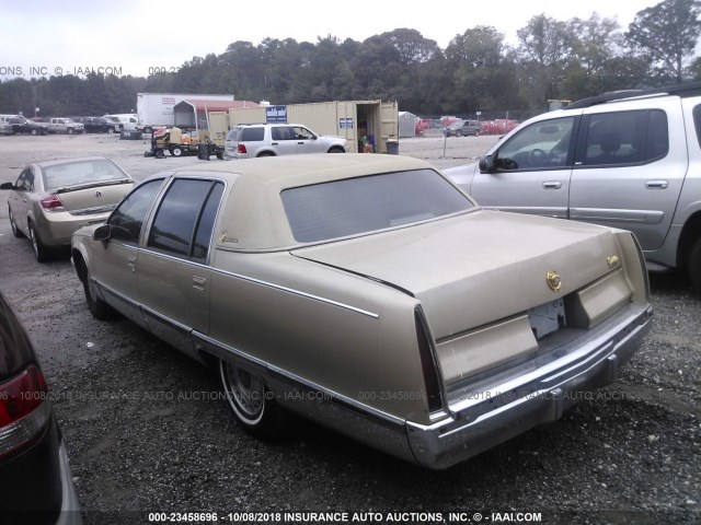 1G6DW5279PR721207 - 1993 CADILLAC FLEETWOOD CHASSIS GOLD photo 3