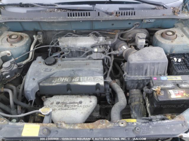 KM8SB82B91U028904 - 2001 HYUNDAI SANTA FE GREEN photo 10