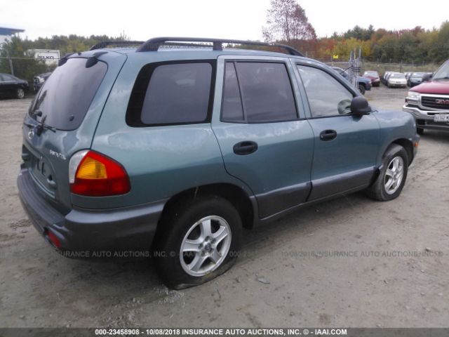 KM8SB82B91U028904 - 2001 HYUNDAI SANTA FE GREEN photo 4