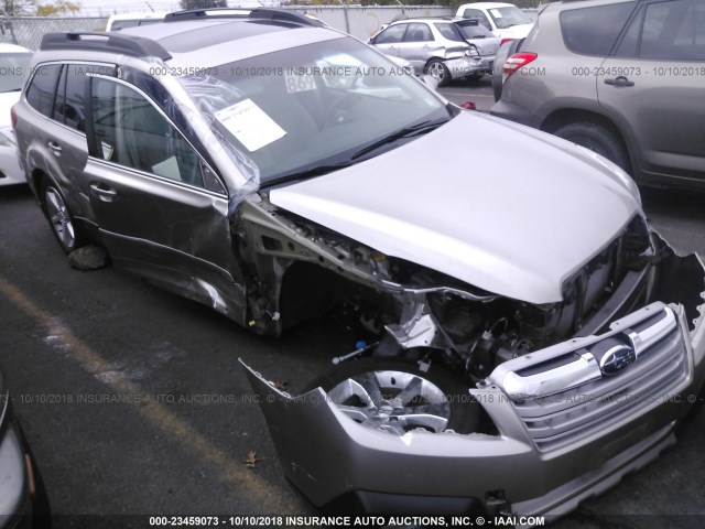 4S4BRBMC6E3321458 - 2014 SUBARU OUTBACK 2.5I LIMITED BEIGE photo 1