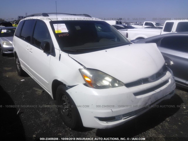 5TDZA23C35S381241 - 2005 TOYOTA SIENNA CE/LE WHITE photo 1