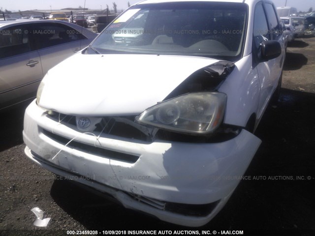 5TDZA23C35S381241 - 2005 TOYOTA SIENNA CE/LE WHITE photo 6