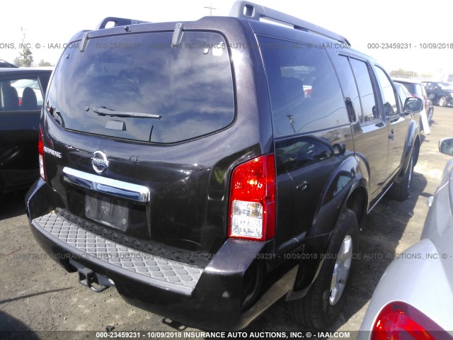 5N1AR1NNXCC612998 - 2012 NISSAN PATHFINDER S/LE/SE BLACK photo 4