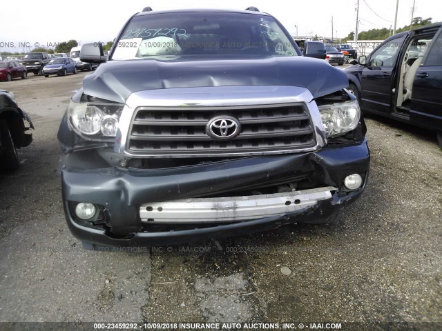 5TDZY64A88S002089 - 2008 TOYOTA SEQUOIA SR5 BLACK photo 6