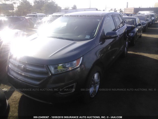 2FMTK4J99FBC36256 - 2015 FORD EDGE BLACK photo 2