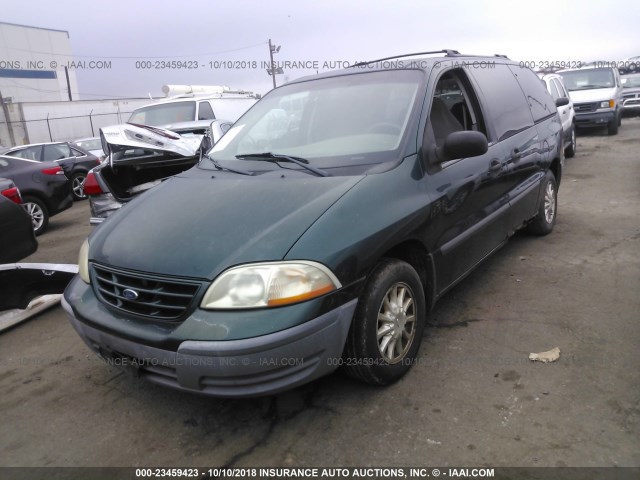 2FMZA5148YBB51662 - 2000 FORD WINDSTAR LX GREEN photo 2