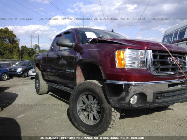 1GTEK29079Z150792 - 2009 GMC SIERRA K1500 SLE MAROON photo 1