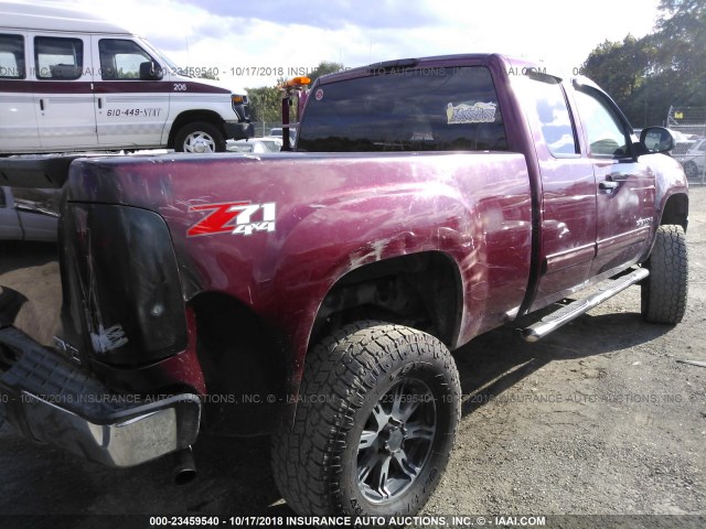 1GTEK29079Z150792 - 2009 GMC SIERRA K1500 SLE MAROON photo 4