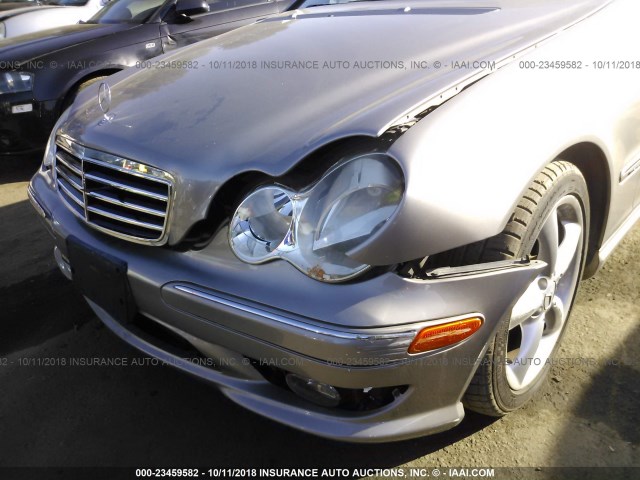 WDBRF40J25F659836 - 2005 MERCEDES-BENZ C 230K SPORT SEDAN GRAY photo 6