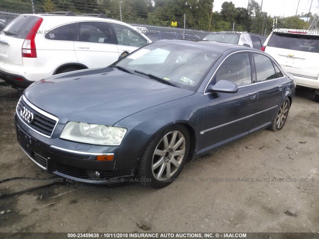 WAULL44E95N011698 - 2005 AUDI A8 4.2 QUATTRO GRAY photo 2