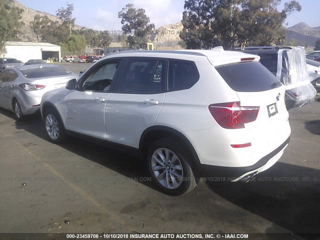 5UXWZ7C33H0V87240 - 2017 BMW X3 SDRIVE28I WHITE photo 3