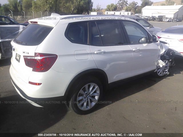 5UXWZ7C33H0V87240 - 2017 BMW X3 SDRIVE28I WHITE photo 4